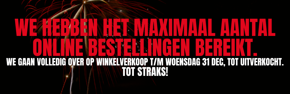 Vuurwerk webshop Amsterdam geopend!